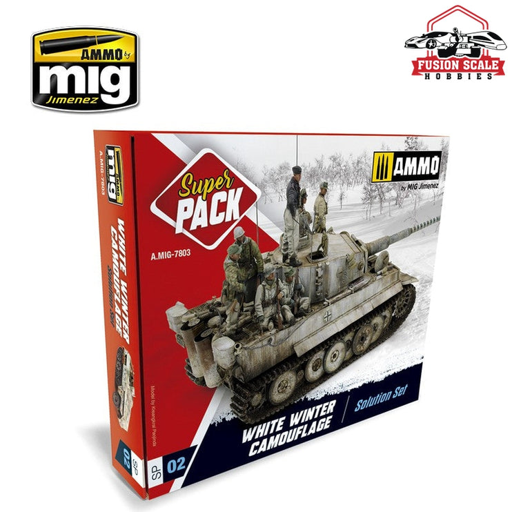 Ammo Mig Jimenez White Winter Camouflage Weathering Set - Fusion Scale Hobbies