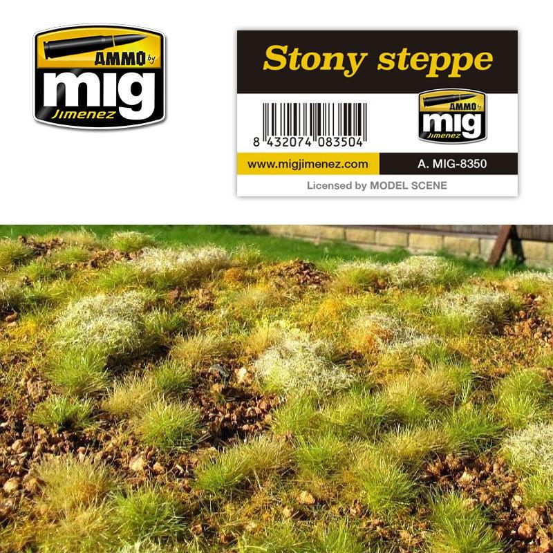 Ammo Mig Grass Mat Stony Steppe - Fusion Scale Hobbies