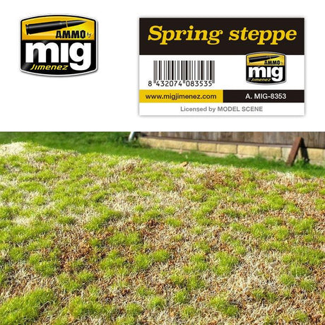 Ammo Mig Grass Mat Spring Steppe - Fusion Scale Hobbies