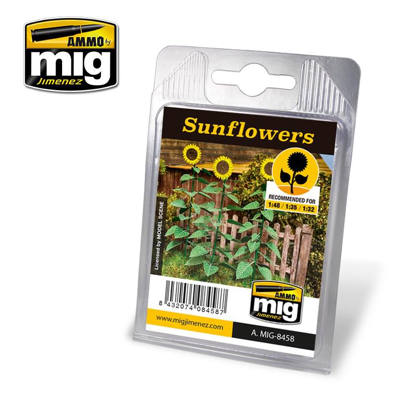 Ammo Mig Laser Cut Plants Sunflowers - Fusion Scale Hobbies