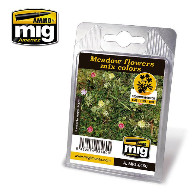 Ammo Mig Laser Cut Plants Meadow Flowers Mix Colors - Fusion Scale Hobbies