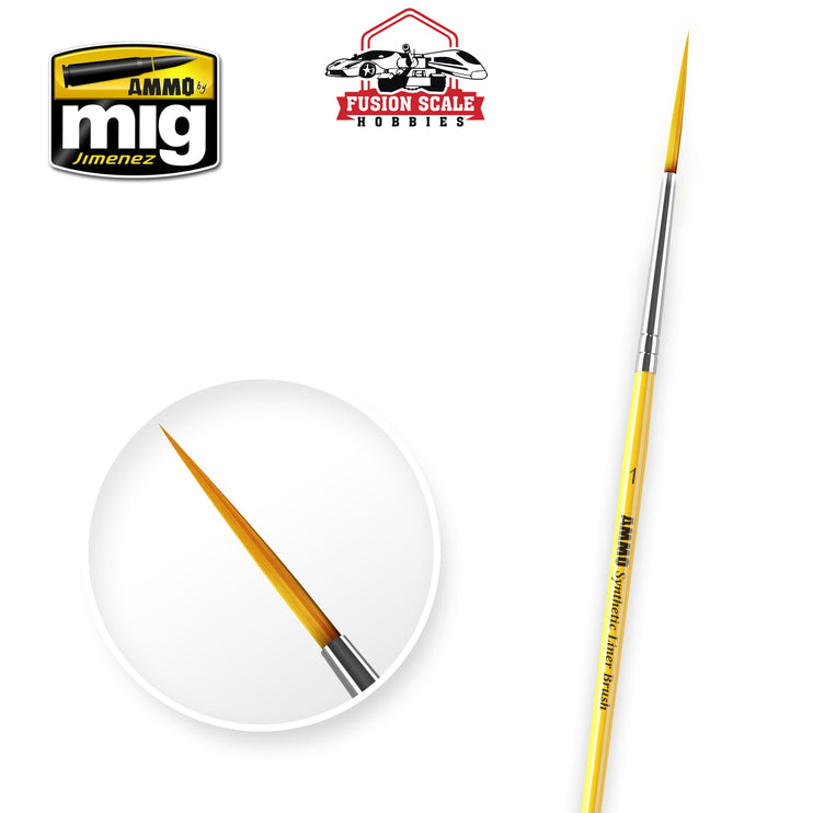 Ammo Mig Jimenez Synthetic Liner Brush Size 1 - Fusion Scale Hobbies