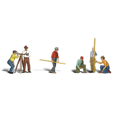 Surveyors - HO Scale - A set of men surveying