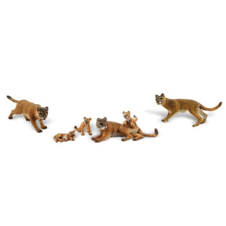 Cougars and Cubs - HO Scale - Six cool cats ready to set in the more &lsquo;wild&rsquo; areas of your layout