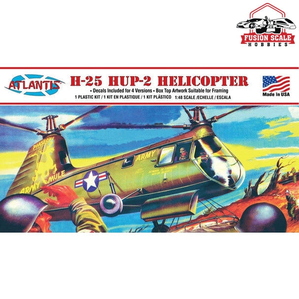 Atlantis Model H-25 Army Mule Helicopter 4 Decal Options