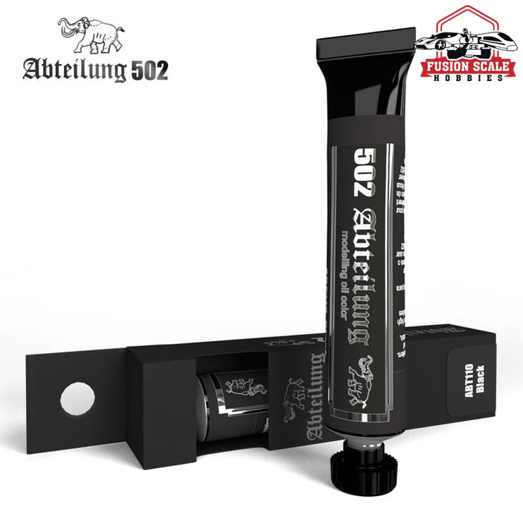 Abteilung 502 Oil Paint Black 20ml Tube - Fusion Scale Hobbies