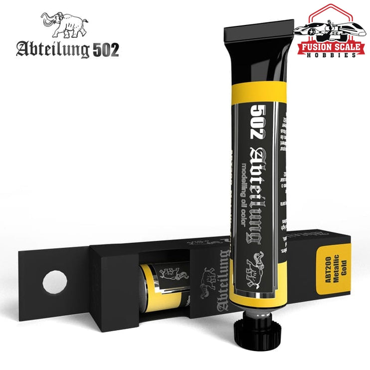 Abteilung 502 Oil Paint Metallic Gold 20ml Tube - Fusion Scale Hobbies