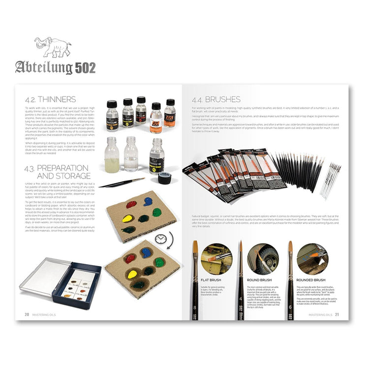 Abteilung 502 Mastering Oils Book 1 Oil Painting Techniques on AFV's (English) - Fusion Scale Hobbies