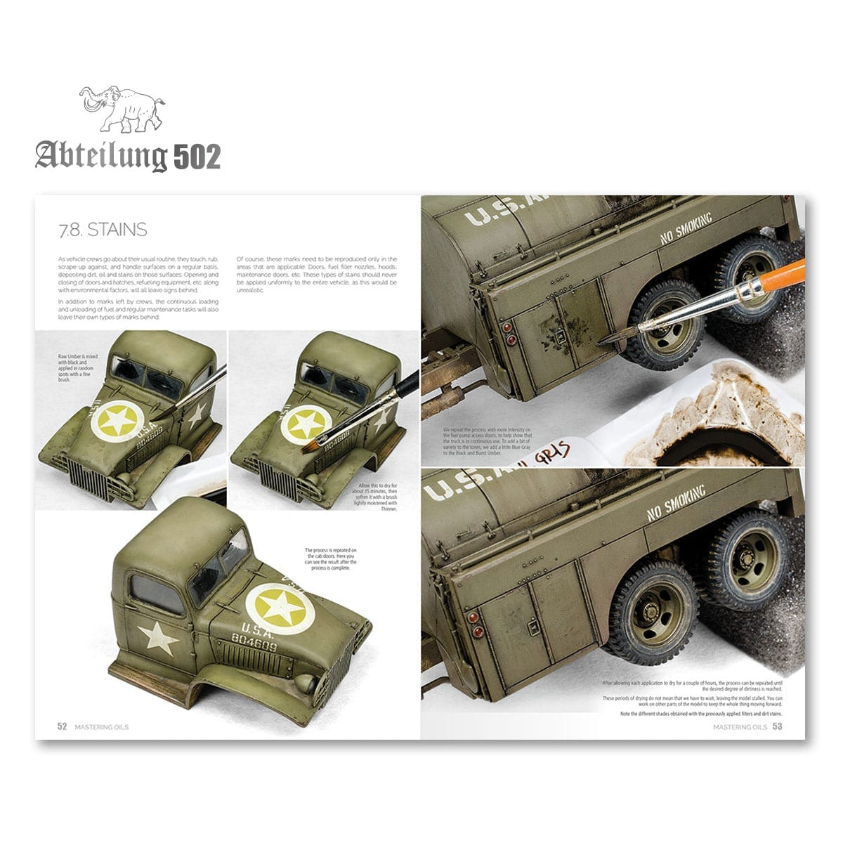 Abteilung 502 Mastering Oils Book 1 Oil Painting Techniques on AFV's (English) - Fusion Scale Hobbies
