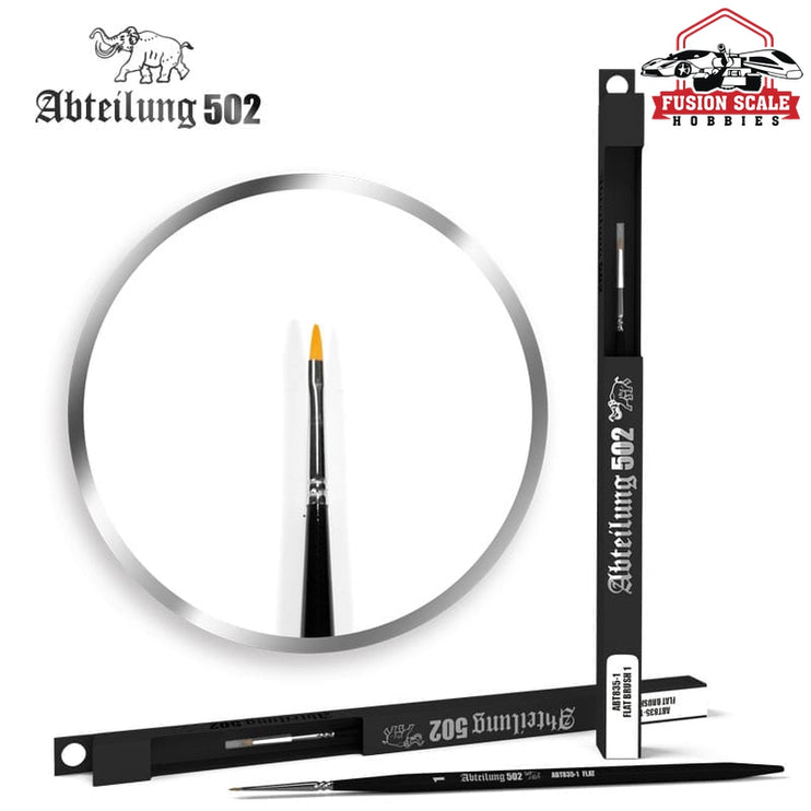 Abteilung 502 Size 1 Flat Paint Brush  ABT835-1 - Fusion Scale Hobbies