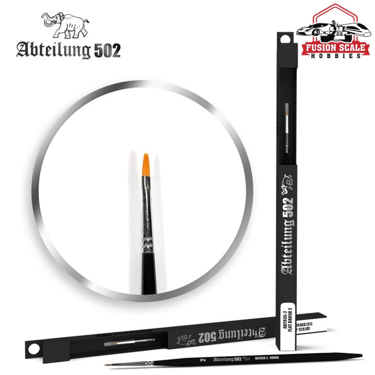 Abteilung 502 Size 2 Flat Paint Brush  ABT835-2 - Fusion Scale Hobbies