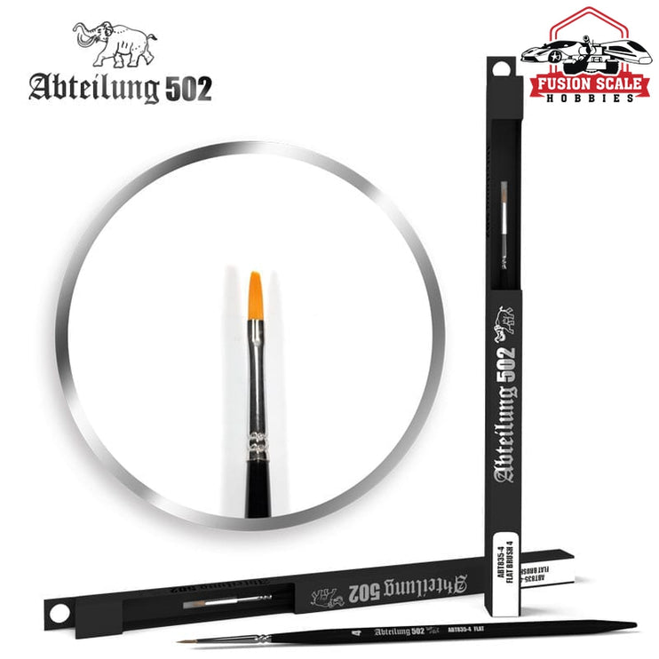 Abteilung 502 Size 4 Flat Paint Brush  ABT835-4 - Fusion Scale Hobbies