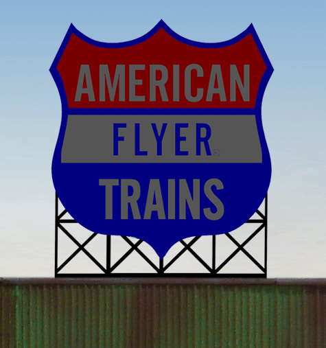 Miller Engineering American Flyer Billboard Sign  (Lg)