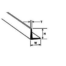 Plastruct 3/8" Polystyrene Angle (.375" or 9.5mm) 24" Length (4 per pack)