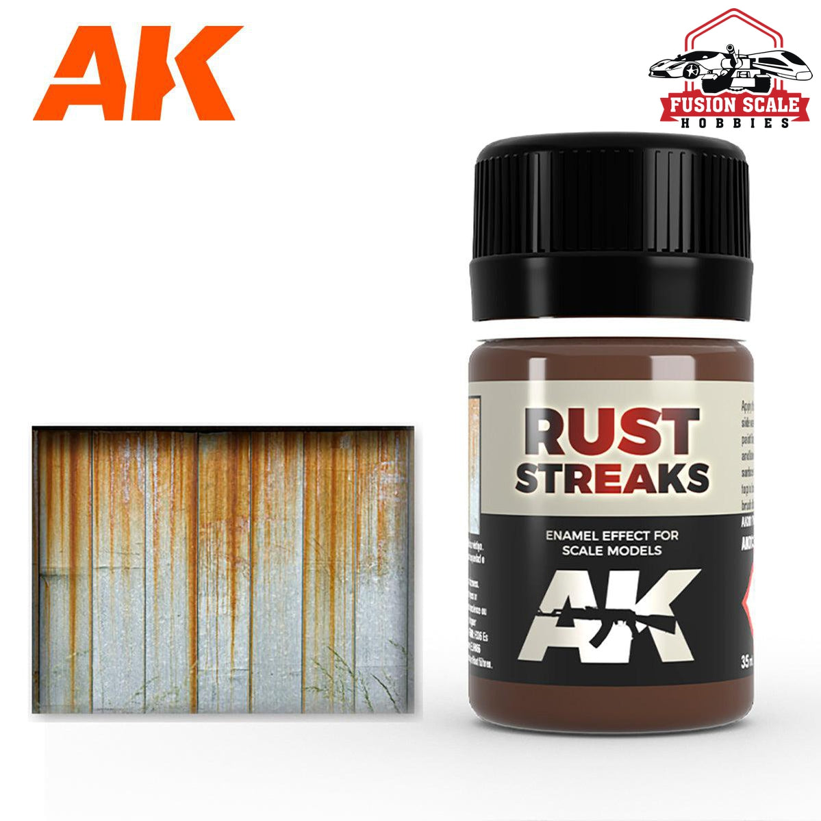 AK Interactive Rust Streaks Enamel Paint 35ml Bottle - Fusion Scale Hobbies