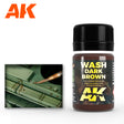 AK Interactive Dark Brown Wash Enamel Paint 35ml Bottle - Fusion Scale Hobbies