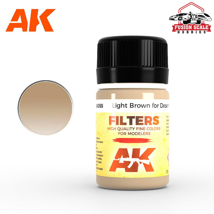 AK Interactive Afrika Korps Filter Enamel Paint 35ml Bottle - Fusion Scale Hobbies