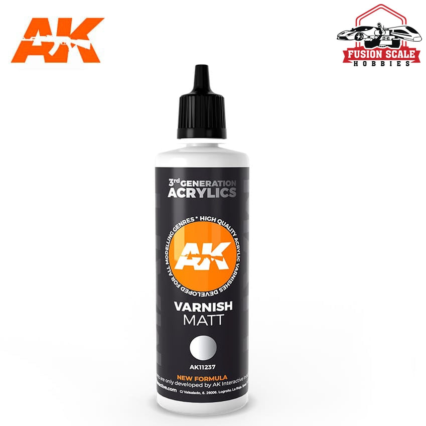 AK Interactive 3rd Generation Matt Acrylic Varnish 100ml Bottle - Fusion Scale Hobbies
