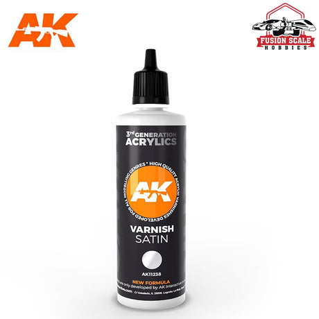 AK Interactive 3rd Generation Satin Acrylic Varnish 100ml Bottle - Fusion Scale Hobbies