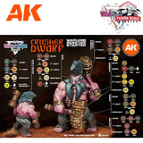 AK Interactive Wargame Starter Set - Crusher Dwarf (14 Colors & 1 Figure) - Fusion Scale Hobbies