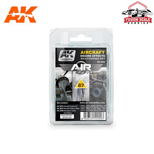 AK Interactive Air Series Aircraft Engine Effects Weathering Set AKI2000 - Fusion Scale Hobbies