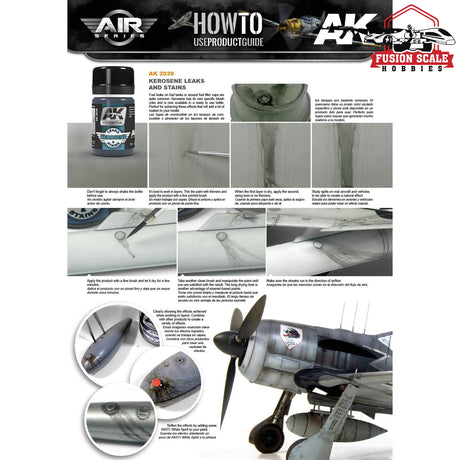 AK Interactive Air Series Kerosene Leaks & Stains - Fusion Scale Hobbies
