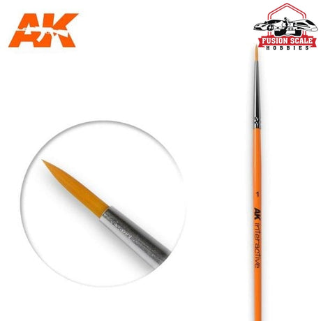 AK Interactive Size 1 Round Paint Brush AKI603 - Fusion Scale Hobbies