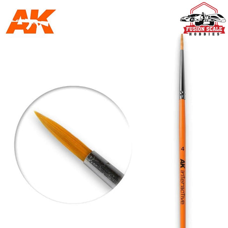 AK Interactive Size 4 Round Paint Brush AKI605 - Fusion Scale Hobbies