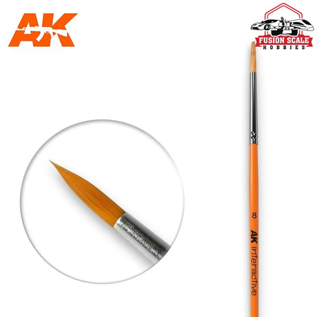 AK Interactive Size 8 Round Paint Brush AKI607 - Fusion Scale Hobbies