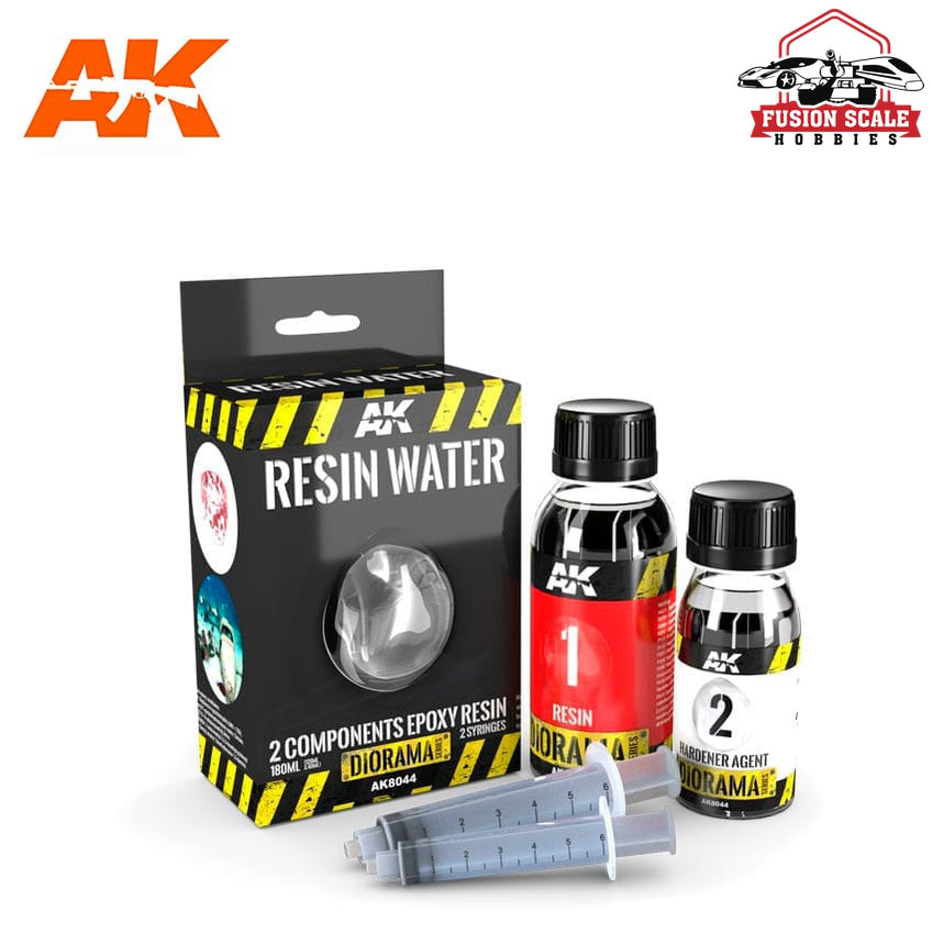 AK Interactive Resin Water 2 Part Epoxy Resin 180ml - Fusion Scale Hobbies