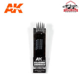AK interactive Silicone Brushes Medium Hard Tip Small Set of 5 AKI9085 - Fusion Scale Hobbies