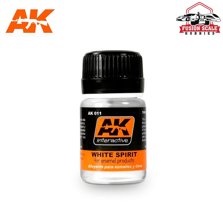 AK Interactive White Spirit Enamel Thinner 35ml Bottle - Fusion Scale Hobbies