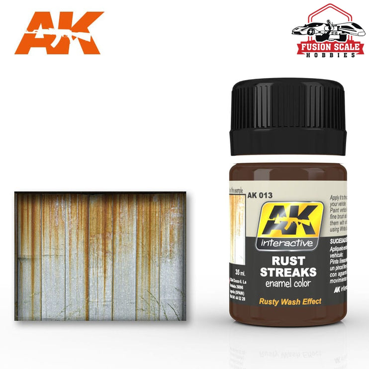 AK Interactive Rust Streaks Enamel Paint 35ml Bottle - Fusion Scale Hobbies