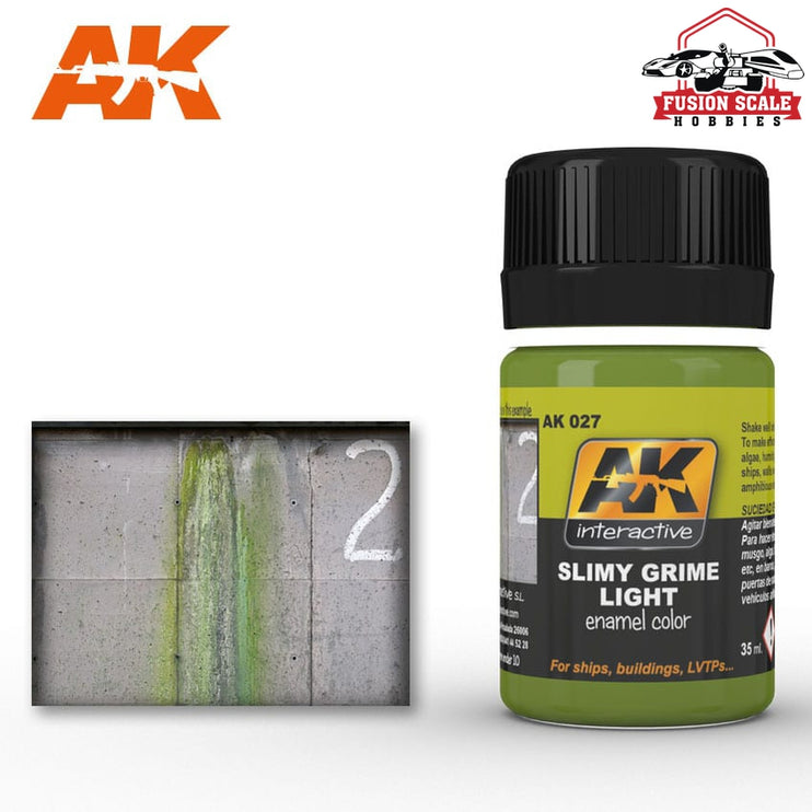 AK Interactive Slimy Grime Light Enamel Paint 35ml Bottle - Fusion Scale Hobbies