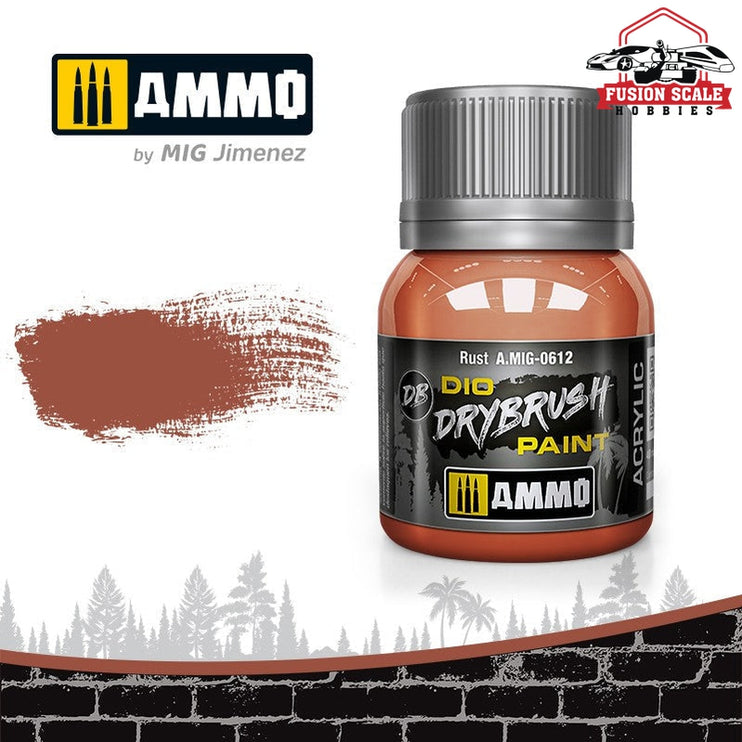 Ammo Mig Jimenez Dio Dry Brush Rust Paint - Fusion Scale Hobbies