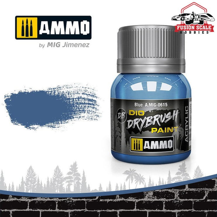 Ammo Mig Jimenez Dio Dry Brush Blue Paint - Fusion Scale Hobbies