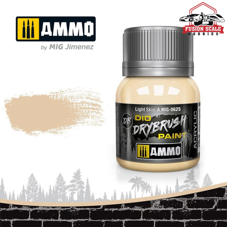 Ammo Mig Jimenez Dio Dry Brush Light Skin Paint - Fusion Scale Hobbies