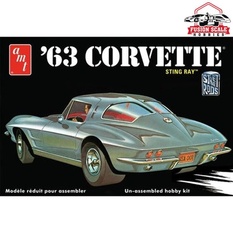 AMT Models 1/25 1963 Chevy Corvette Model Kit Model Parts Warehouse