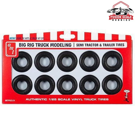 AMT Models Big Rig Truck Tire Parts Pack 10 Tires Model Parts Warehouse