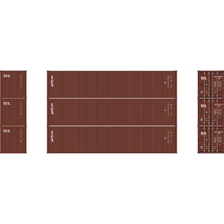 Athearn HO Scale 40' Low Cube Container, TGHU #1 (3)
