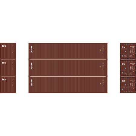 Athearn HO Scale 40' Low Cube Container, TGHU #2 (3)