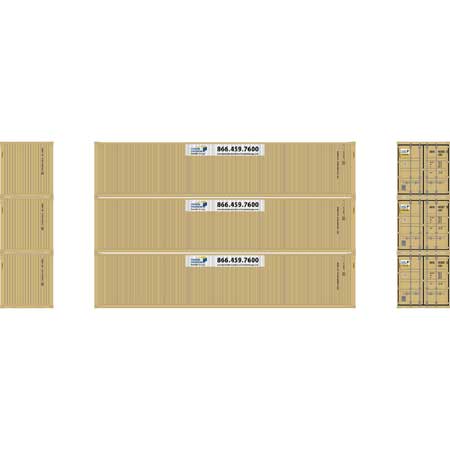 Athearn HO Scale 40' Low Cube Container, ANYU #1 (3)