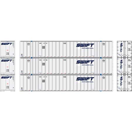 Athearn N Scale 53' Stoughton Containers, Swift # 1 (3)