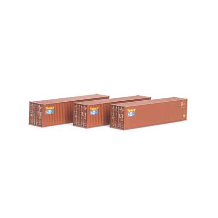 Athearn N Scale 40' Corrugated HC Container, Touax/MOL #1 (3)