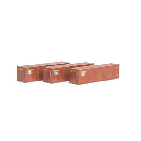 Athearn N Scale 40' Corrugated HC Container, Touax/MOL #2 (3)