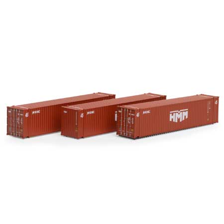 Athearn N Scale 45' Container, HMM/KOBC #2 (3)