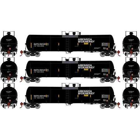 Athearn N Scale 30,000-Gallon Ethanol Tank, GATX #1 (3)