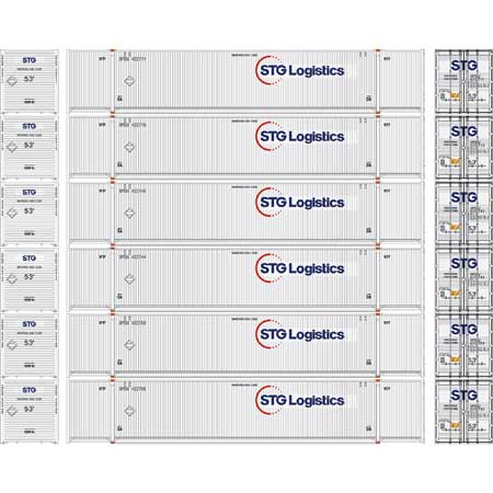 Athearn N Scale 53' CIMC Container, STG Logistics #1 (6)