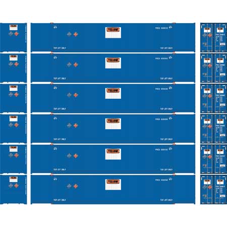 Athearn N Scale 53' CIMC Container, Yellow #1 (6)