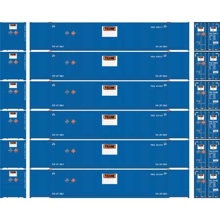 Athearn N Scale 53' CIMC Container, Yellow #2 (6)